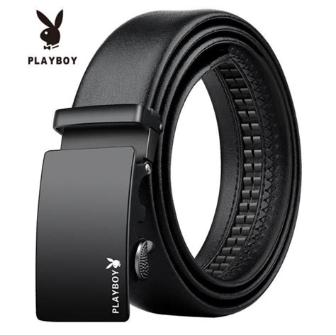 Playboy Famous Brand Belt Men Top Quality Genuine Luxury Leather Belts