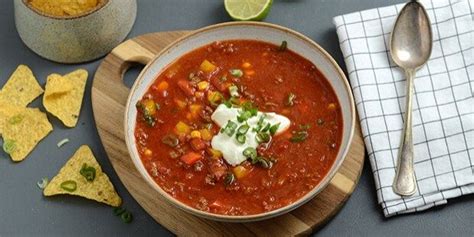 Mexicansk suppe med hakket oksekød Opskrift Hakket oksekød