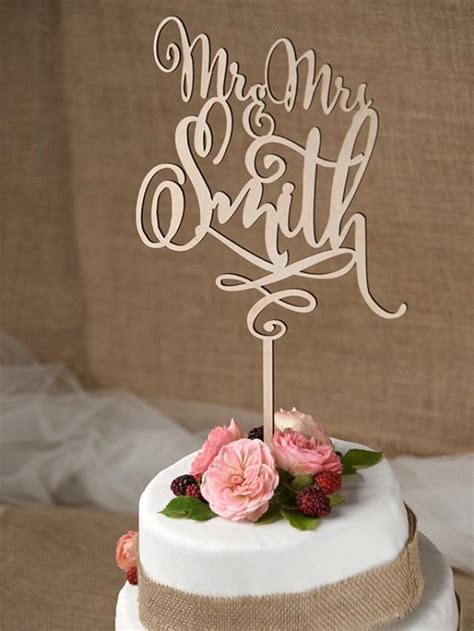 Rustic Cake Topper Wedding Custom Cake Topper Wood Cake Topper Mr