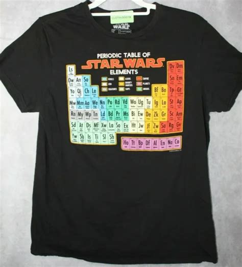 T Shirt Star Wars Periodic Table Of Star Wars Elements Noir Taille