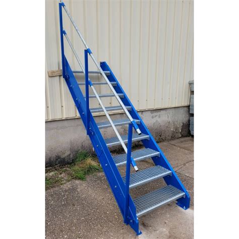 Escalier Acier Droit Industriel Configurable Galvanis Ou Couleur