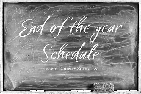 Lewis County Schools End Of The Year Schedule Lewis County Herald