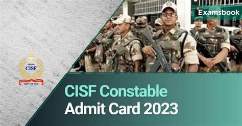 Cisf Constable Admit Card Pst Pet Documentation Trade Test