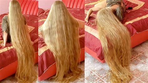 RealRapunzels Blonde Hair Red Bed Preview YouTube