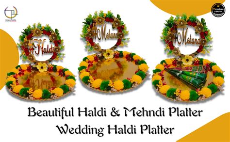 Buy Unique Palette Beautiful Haldi Mehndi Platter Decoration