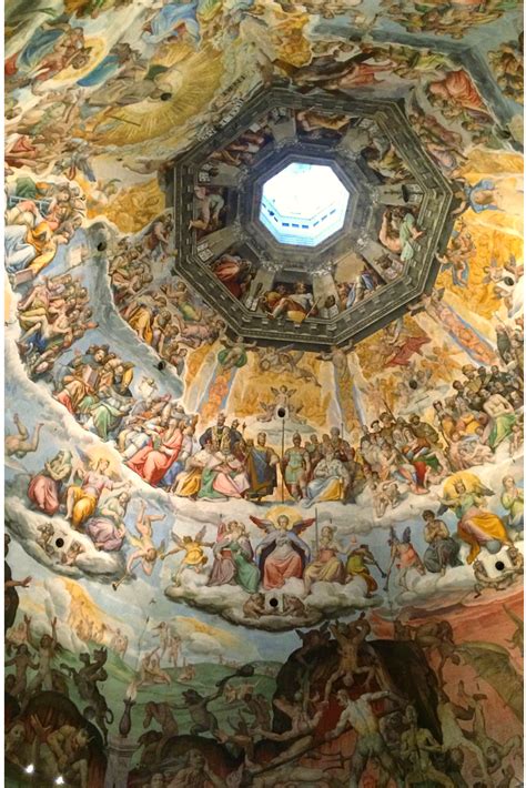 The Beautiful Fresco Paintings In The Duomo In Florence Italy An