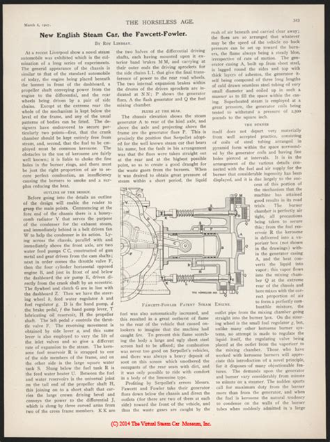 Fawcett-Fowler Steam Car