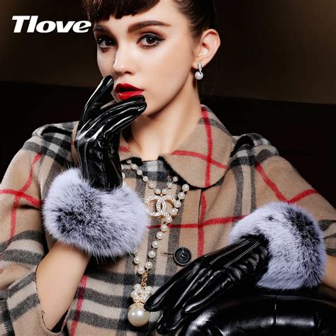 Women Gloves For Winter In Real Leather Genuine Leatherfleece Liningadultwinter Female