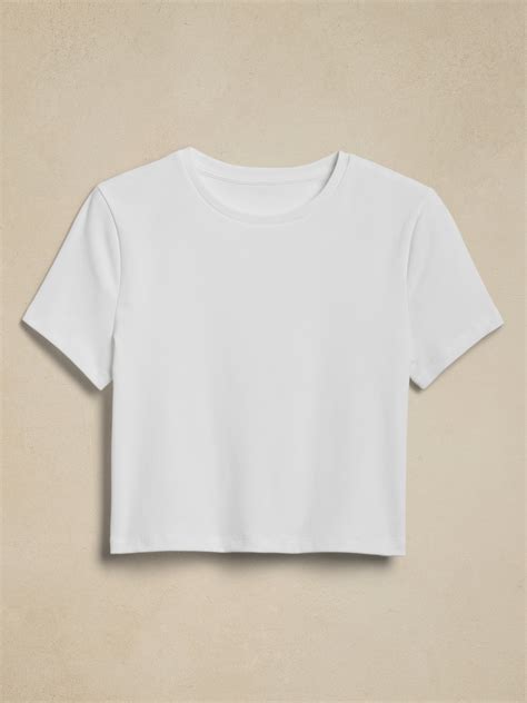 Refined Shrunken Crop T Shirt Banana Republic