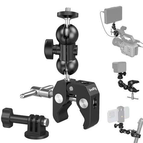 Buy SMALLRIG Cool Ballhead Arm Super Clamp Mount Multi Function Double