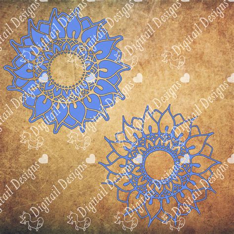 Mandala Monogram Frame Svg Svg Png Eps Dxf Ai Fcm Etsy