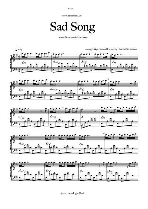 Sad Song Tastenland We Love Music