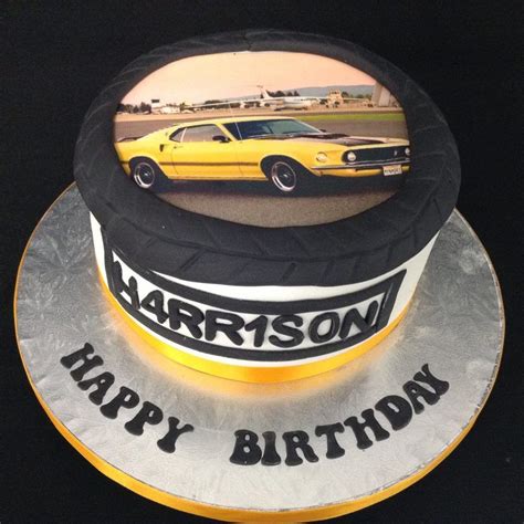 Mustang Themed Edible Image Cake Decorated By Coast Cakes Ltd Edible