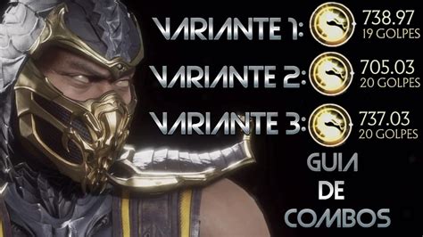 GUIA DE COMBOS DE SCORPION VARIANTES COMPETITIVAS MORTAL KOMBAT 11