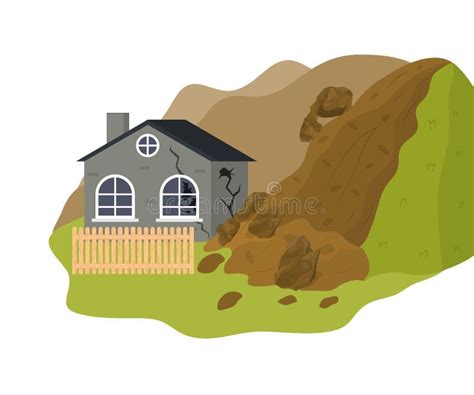 Landslide Concept. Vector Illustration Decorative Design Stock Vector ...