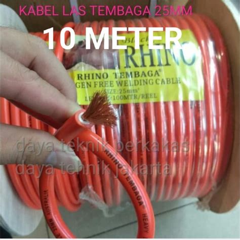 Jual Kabel Las Tembaga Orange Meter Mm Rhino Rn Kabel Las Tembaga