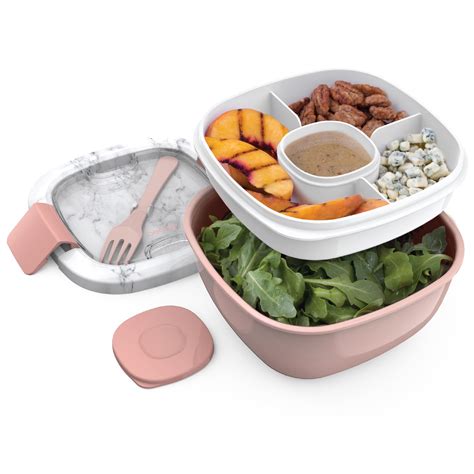 Bentgo® Salad Stackable Lunch Container With Large 54 Oz Salad Bowl 4 Compartment Bento Style