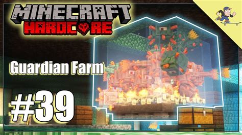 Making A Guardian Farm In Hardcore Minecraft Ocean Monument Pt