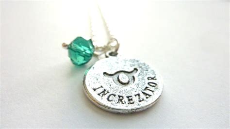 Taurus Necklace May Birthstone Emerald Crystal Zodiac Jewelry Etsy