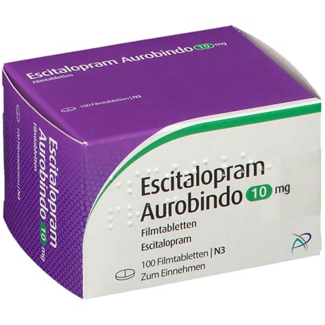 Escitalopram Aurobindo 10 Mg 100 St Mit Dem E Rezept Kaufen Shop Apotheke