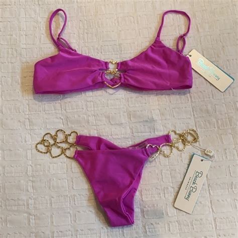 Beach Bunny Swim Beach Bunny Pink Heart Bikini Set Poshmark