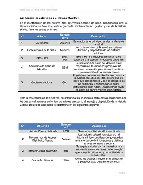 Taller Prospectiva Analisis Actores Objetivos Pdf