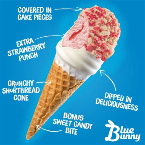 Blue Bunny® Mini Swirls® Strawberry Shortcake Ice Cream 8 Ct 2 3 Fl