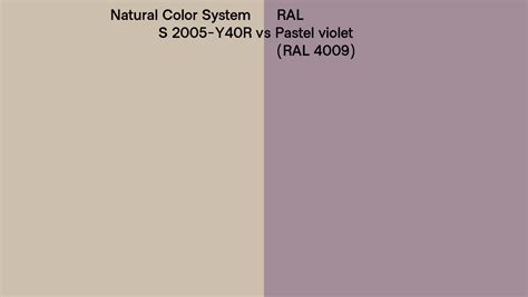 Natural Color System S 2005 Y40r Vs Ral Pastel Violet Ral 4009 Side