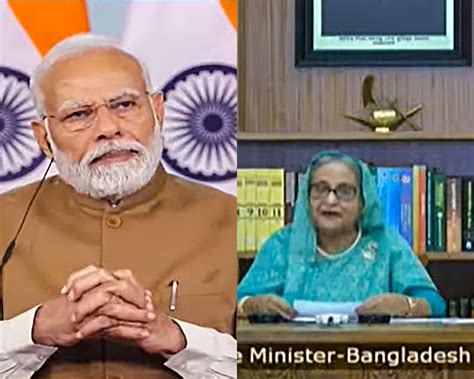 Pm Modi Sheikh Hasina Jointly Inaugurate Three Development Projects