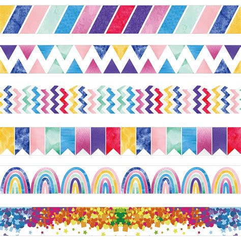 Buy Containlol 59 Feet Classroom Bulletin Board Borders Colorful Die Cut Border Trim Scalloped