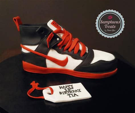 NIKE Shoe Cake Custom Made To Order Themed Cakes Cupcakes Cookies