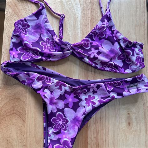 Blackbough Wild Petunia Bikini Women S Fashion Swimwear Bikinis Swimsuits On Carousell