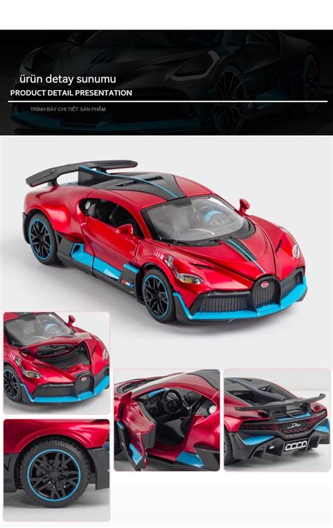 Jzcat Simülasyonu 1 32 Bugatti Dıvo Alaşım Spor Araba Modeli Süs mavi