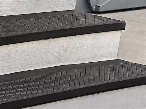 Outdoor Stair Treads - Rubber, 72 x 12", Black H-6559 - Uline