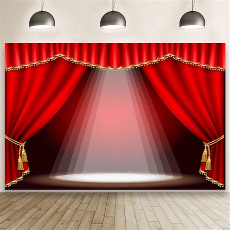 Vinyl Theater Stage Photography Backdrop Stage Lights Red Etsy