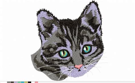 Blu Cat Machine Embroidery Designs Tested 3 Sizes Etsy