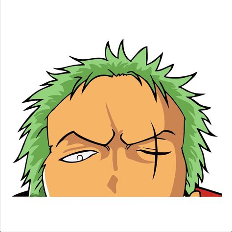 Roronoa Zoro Peeker Peeking Laptop Window Vinyl Decal Sticker One Piece