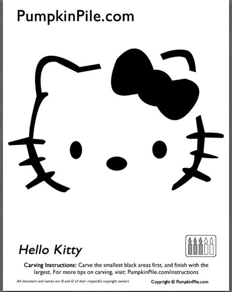 Hello Kitty Jack O Lantern Stencils