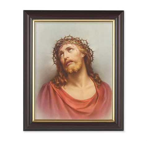 Christ In Agony Walnut Framed Art Buy Religious Catholic Store