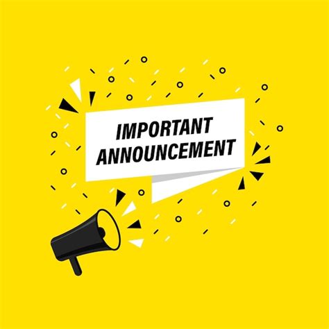 Premium Vector Important Announcement Vector Background With Megaphone