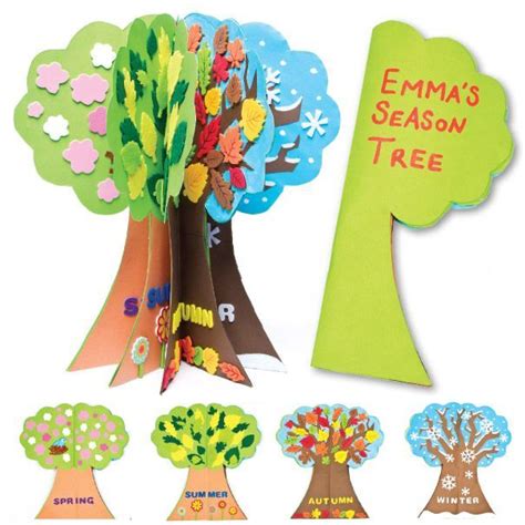 Season Tree Project | Baker Ross | Preschool crafts, Crafts, Seasons ...