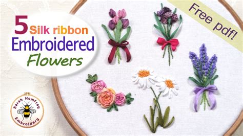 Silk Ribbon Embroidery Tutorial With Full Instructions And Free Design