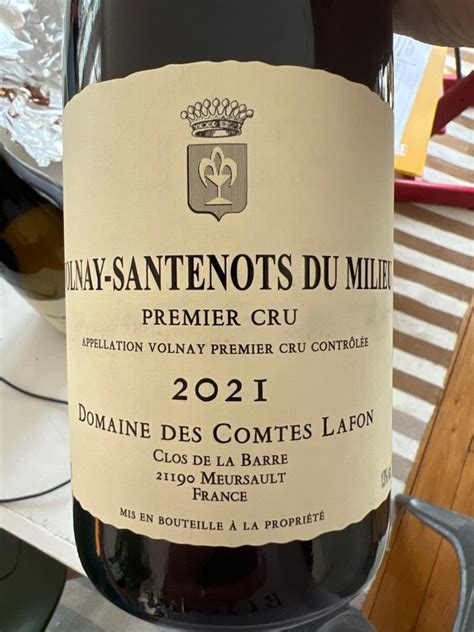 2021 Domaine Des Comtes Lafon Volnay 1er Cru Santenots Du Milieu