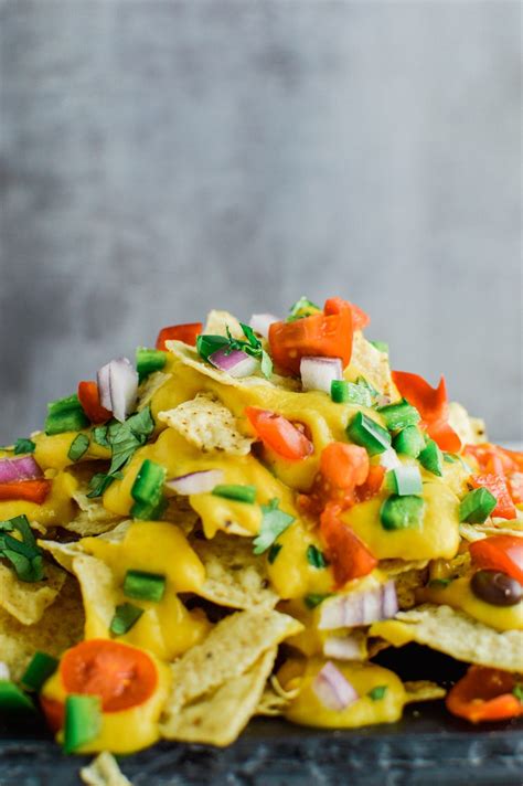 Loaded Vegan Nachos With Queso Gf Plant Based Scotty Vegan Nachos