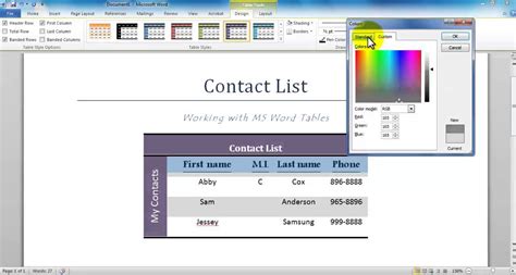 Ms Word Table Design Ideas Microsoft Word Template Design Word Images ...