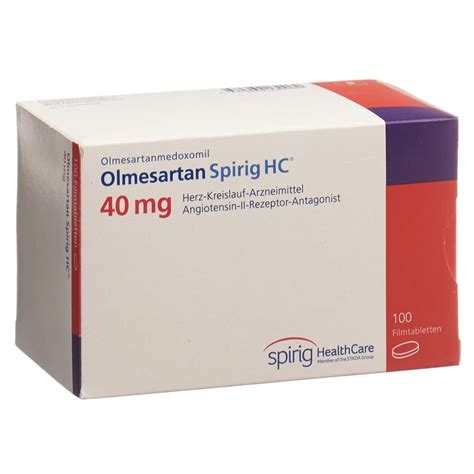 OLMESARTAN Spirig HC Filmtabl 40 Mg Blist 100 Stk Online Bestellen