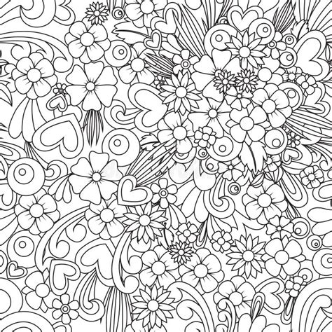 Abstract Pattern In Zen Tangle Or Zen Doodle Style In Black White Stock