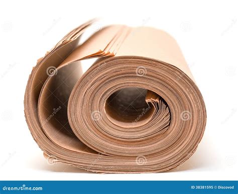 Roll Brown Corrugated Cardboard Abstract Background And Texture