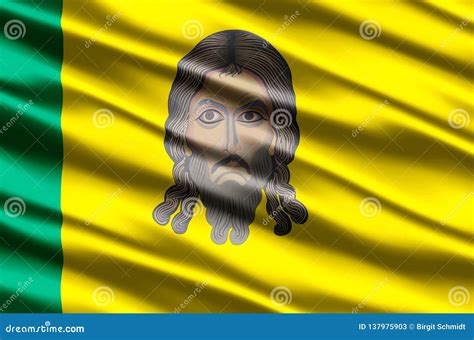Penza Realistic Flag Illustration. Stock Illustration - Illustration of ...