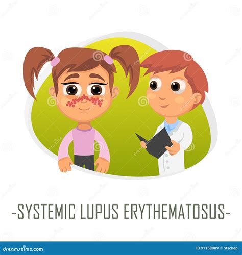 Systemic Lupus Erythematosus Medical Concept Vector Illustratio Stock